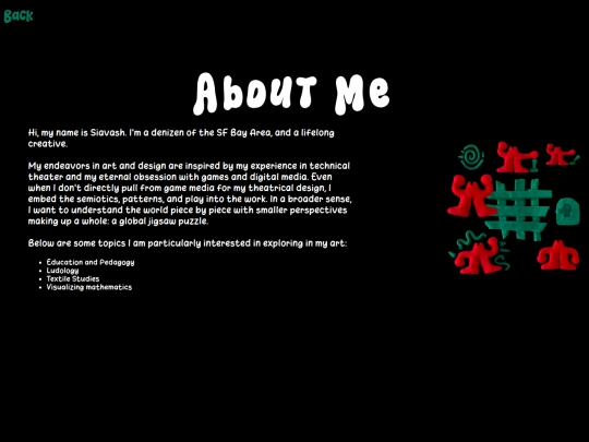 aboutMe screenshot