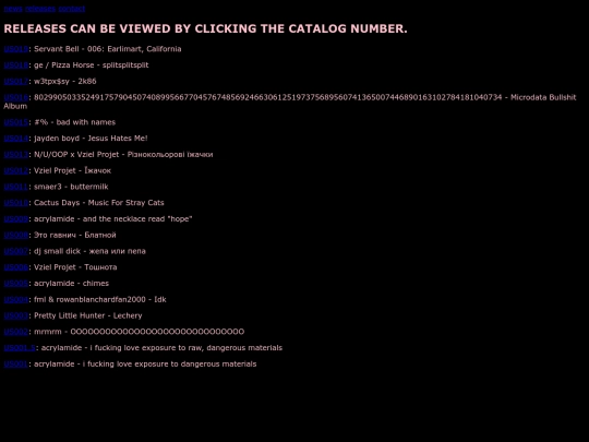 releases screenshot