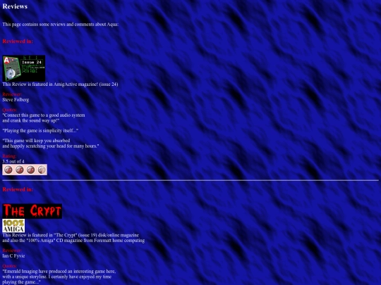 aqua/reviews screenshot