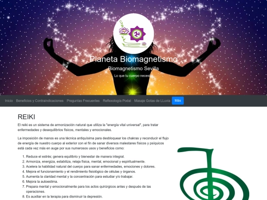 Web Biomagnetismo/Reiki screenshot