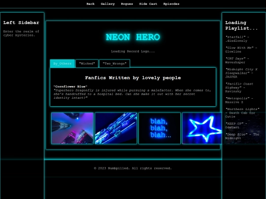 neonhero/writing screenshot
