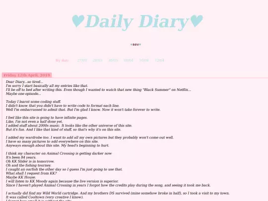 Diary/dailydiary screenshot