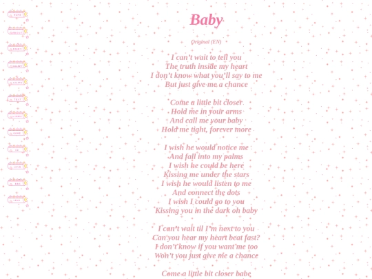 writings/lyrics/baby screenshot