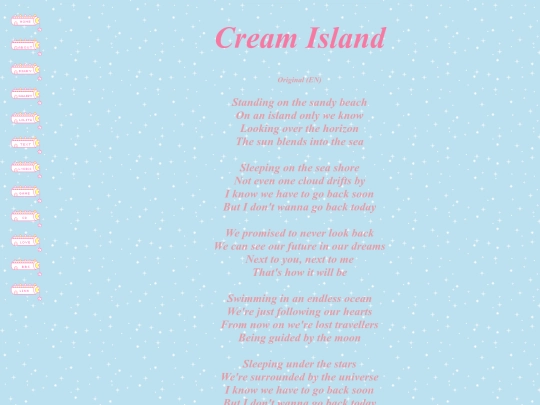 writings/lyrics/creamisland screenshot
