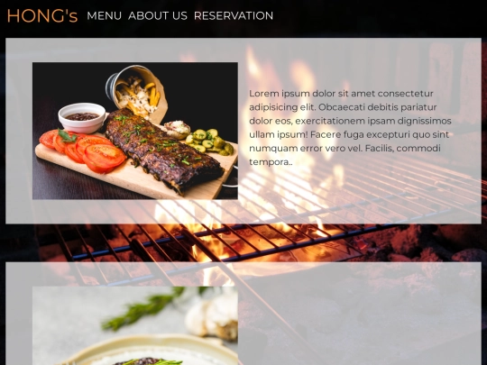 menu screenshot