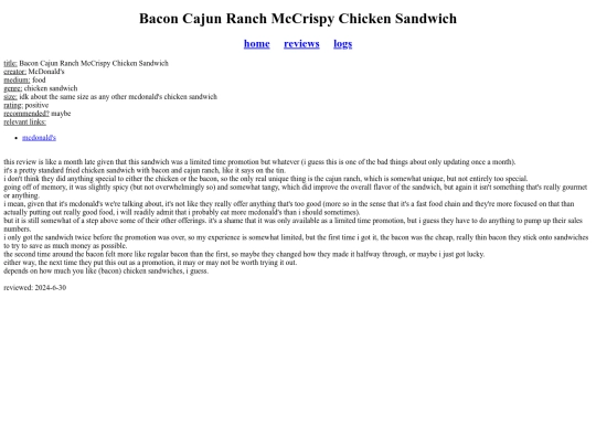 reviews/misc/bacon_cajun_ranch_mccrispy screenshot