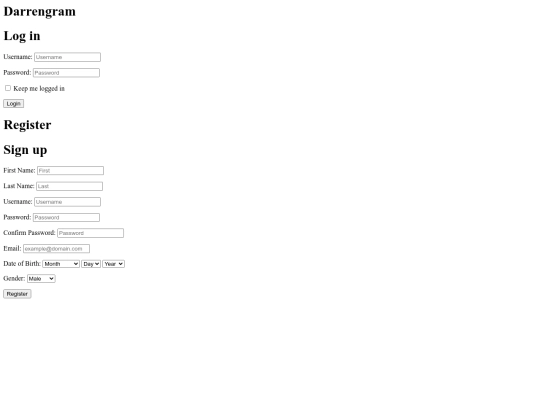 login screenshot
