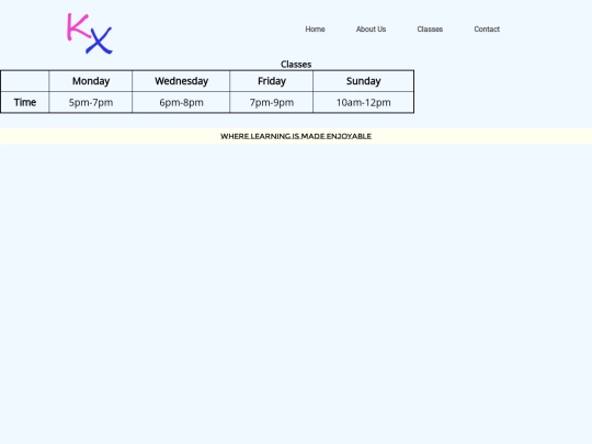 classes screenshot