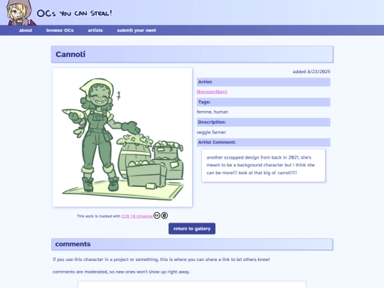 ocs/cannoli screenshot