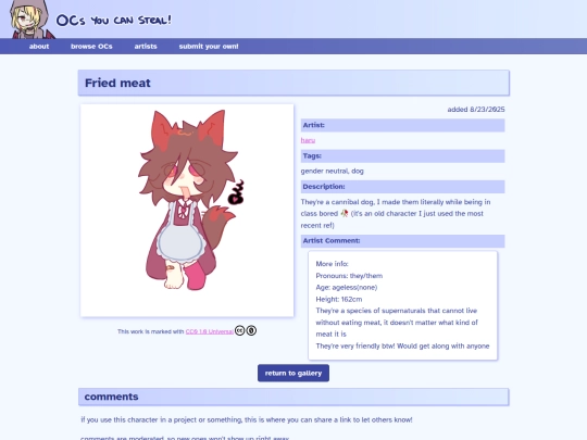 ocs/fried-meat screenshot