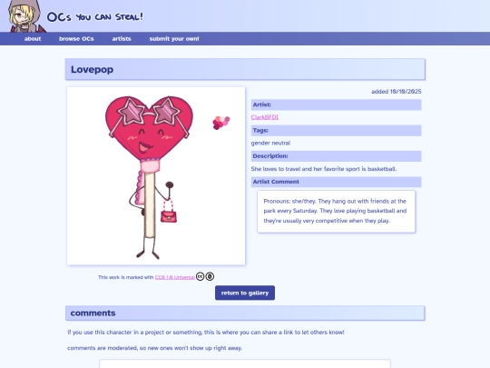 ocs/lovepop screenshot