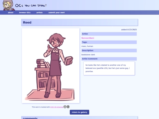 ocs/reed screenshot