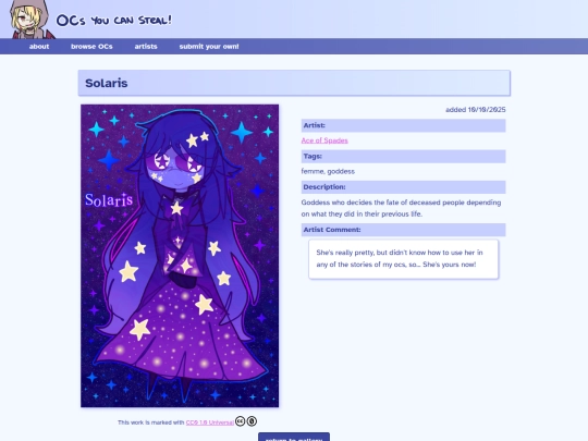 ocs/solaris screenshot
