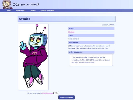 ocs/syonide screenshot