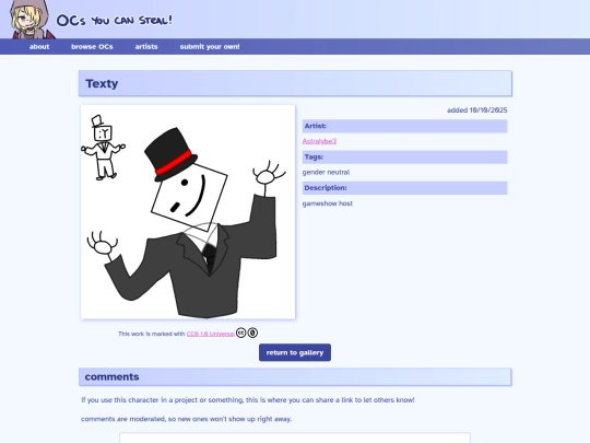 ocs/texty screenshot