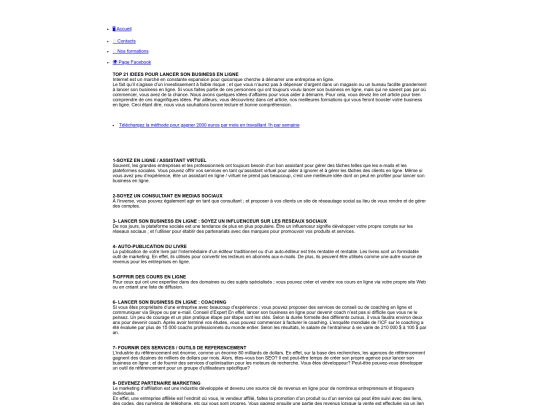 Autres idées de business screenshot