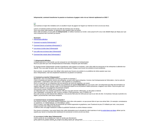 Infoprenariat screenshot