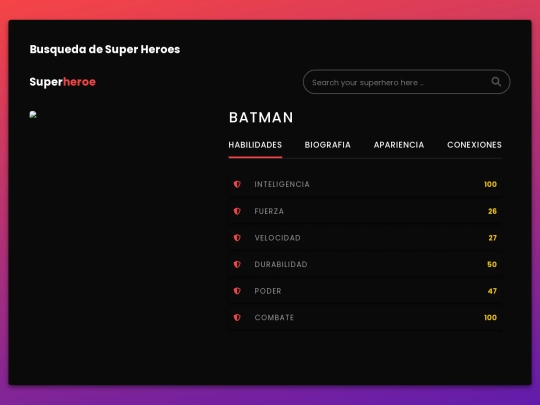 SuperHeroeAPI screenshot