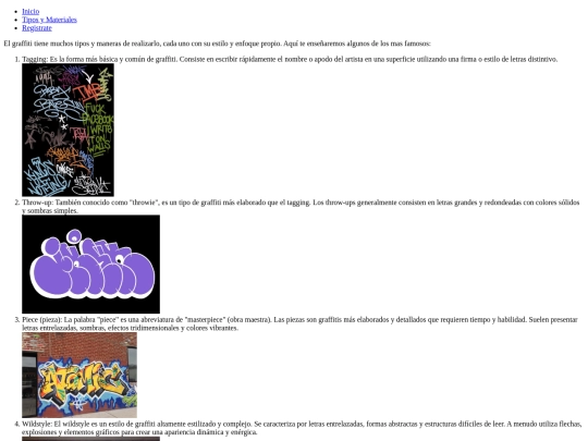 Tipos y Materiales screenshot