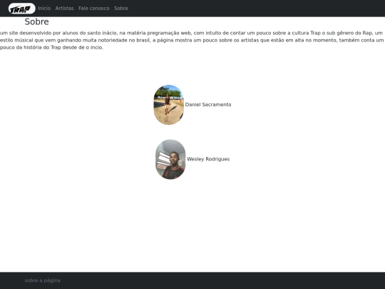 culturaTrap/sobre screenshot