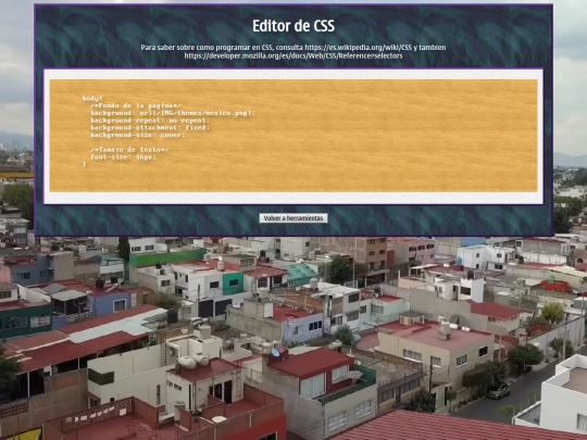 pagina_principal/herramientas/editor_css screenshot