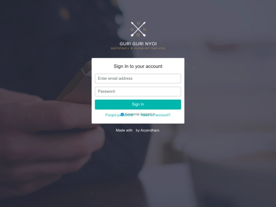 Guri Guri Nyoi - Bootstrap 3  One Page Template/templates/sign-in screenshot