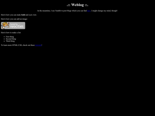 weblog screenshot