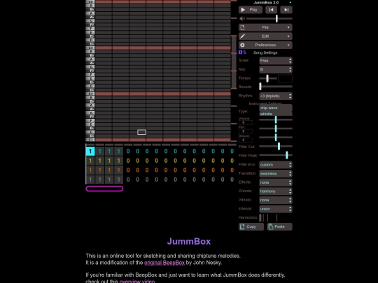 JummBox 2.0 screenshot