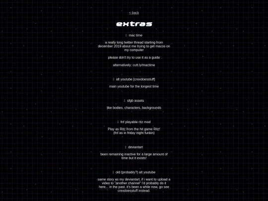 extras screenshot