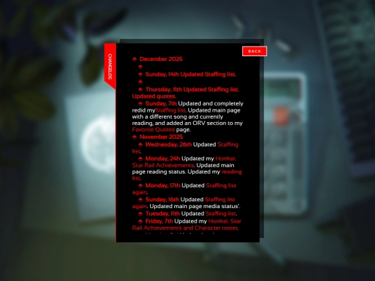 changelog screenshot