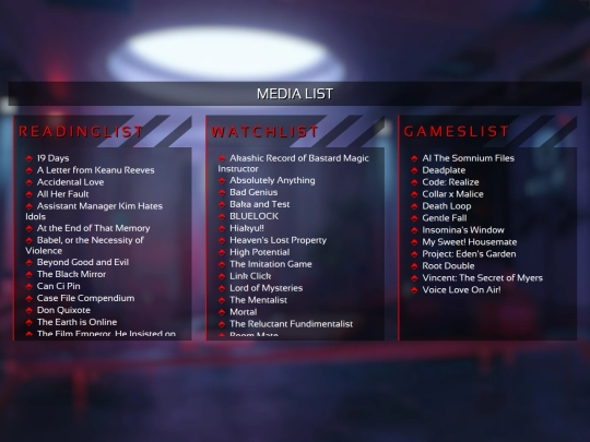 media-list screenshot