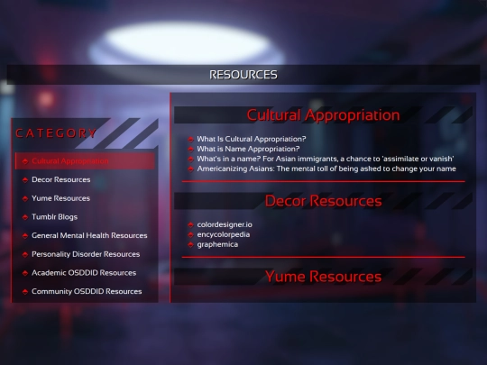 resources screenshot