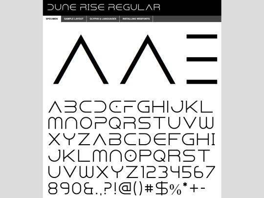 fuentes/webfontkit-20250619-233534/dune_rise-demo screenshot
