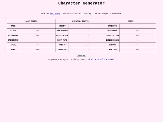dndgen screenshot