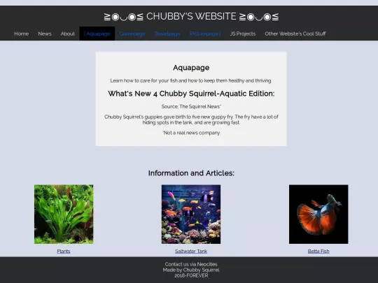 CubbysAquapage screenshot