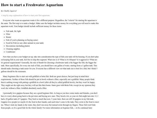 Howto-StartAquarium screenshot