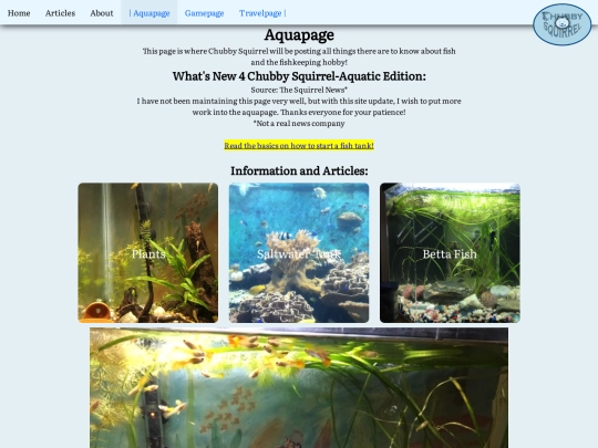 aquapage screenshot