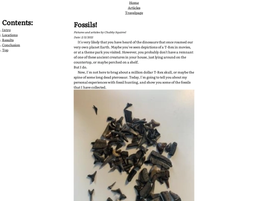 fossils screenshot