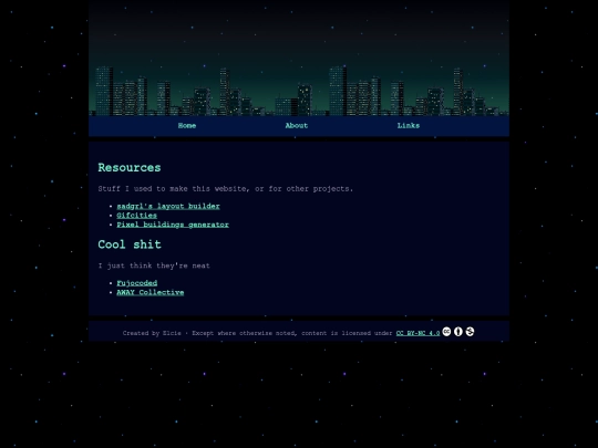 links screenshot