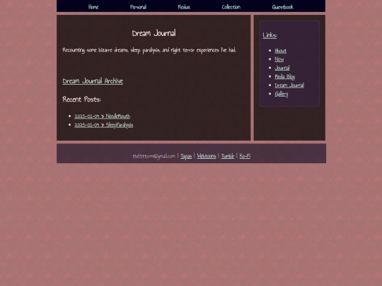 blog/dreams screenshot