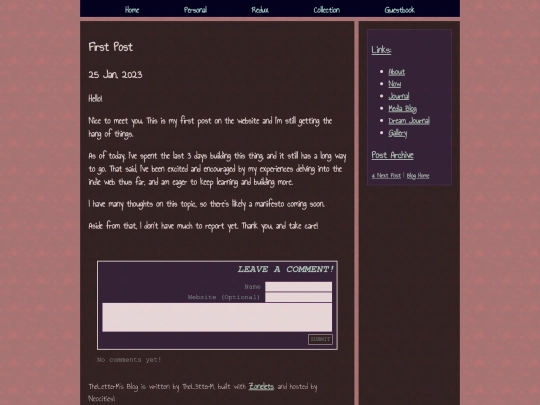 blog/posts/2023-01-25-First-Post screenshot