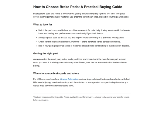 brake-pads-buying-guide screenshot