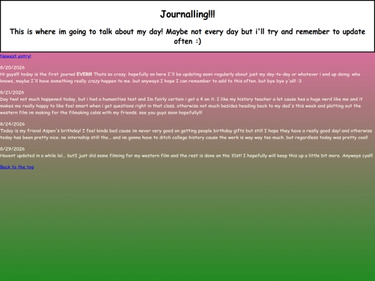 Journal screenshot