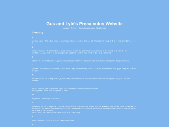 glossary screenshot