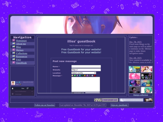 guestbook screenshot