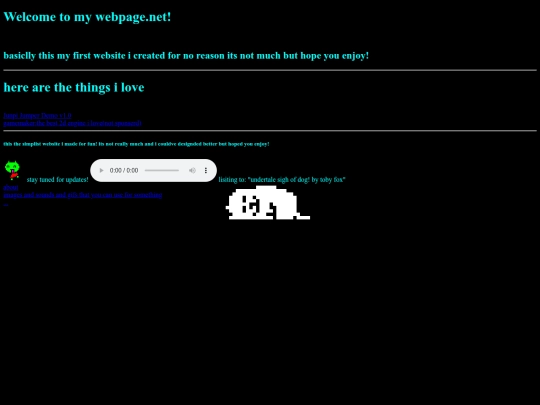 my websites/My games archive screenshot