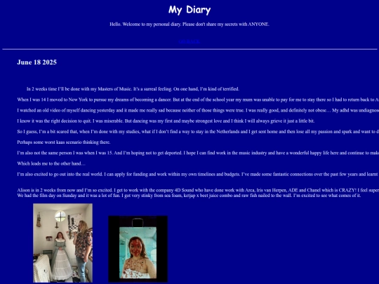 diary screenshot