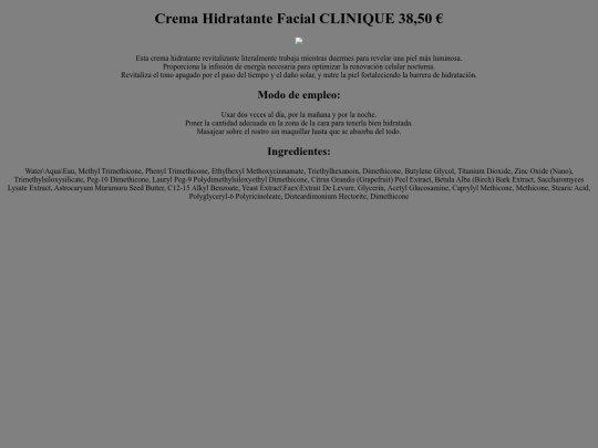 CliniqueCremaFacial screenshot