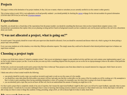 projectsForStudents screenshot