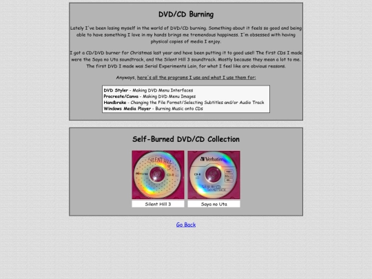 About/discburning screenshot